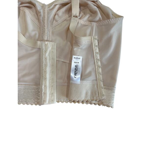 Carnival Full Figure Camisole Longline Bra Women's Size 40DDD Style 720 Boning - Picture 4 of 6